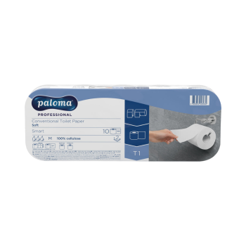 Paloma Toilettenpapier, Professional, 2-lagig,weiss mit Praegung, SOFT, 100 prozent Zellstoff, 10 x 150 Blatt